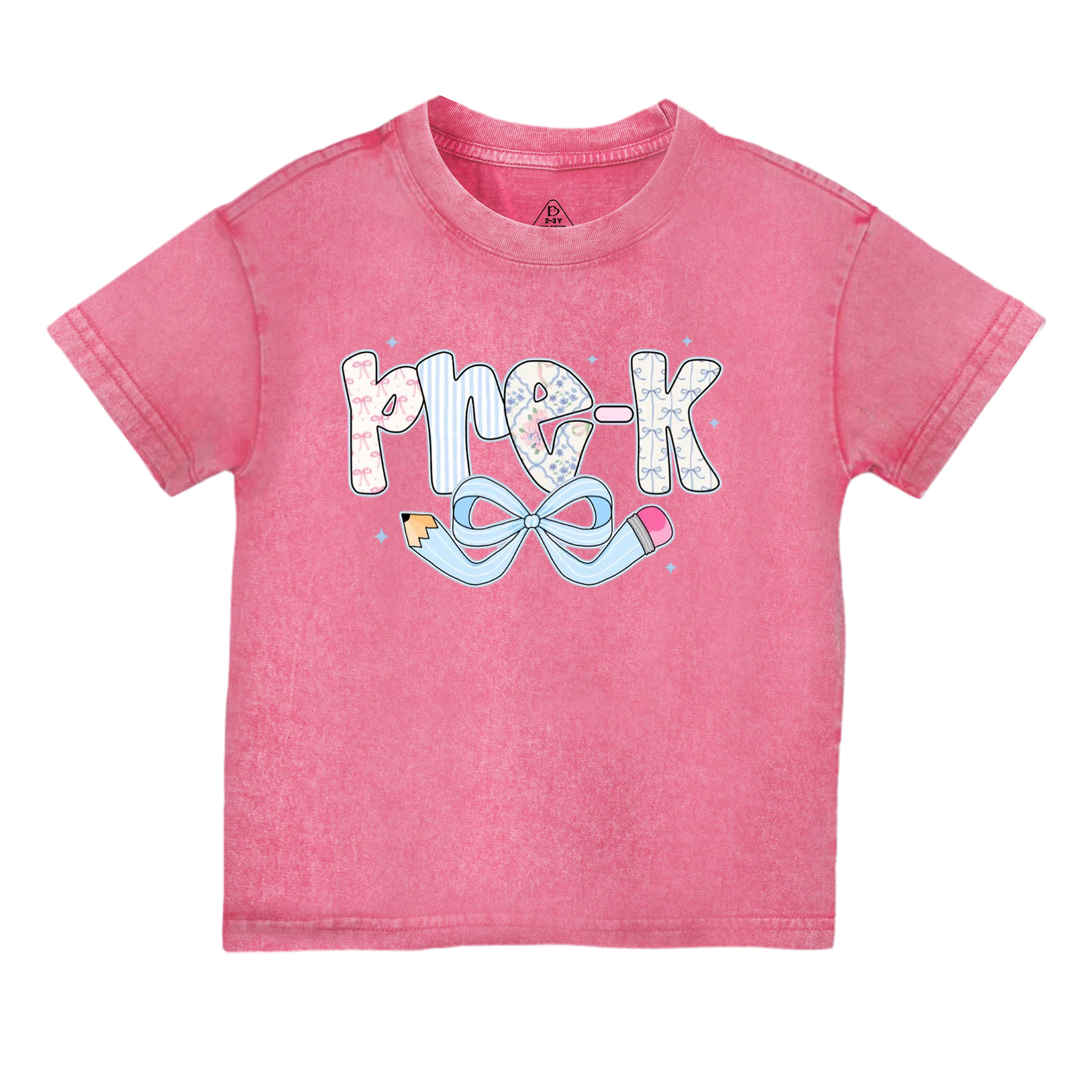 Personalized Pencil bow Grades Toddler&Kids Washed Tees