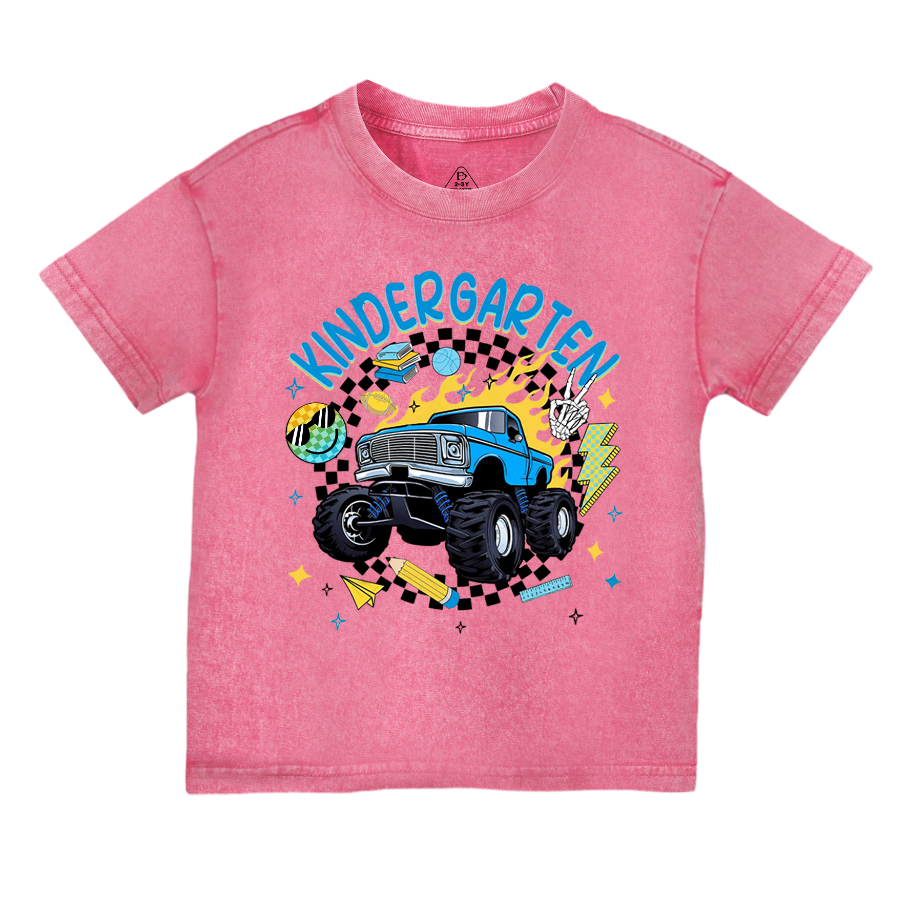 Personalized Truck For Boy Toddler&Kids Washed Tees