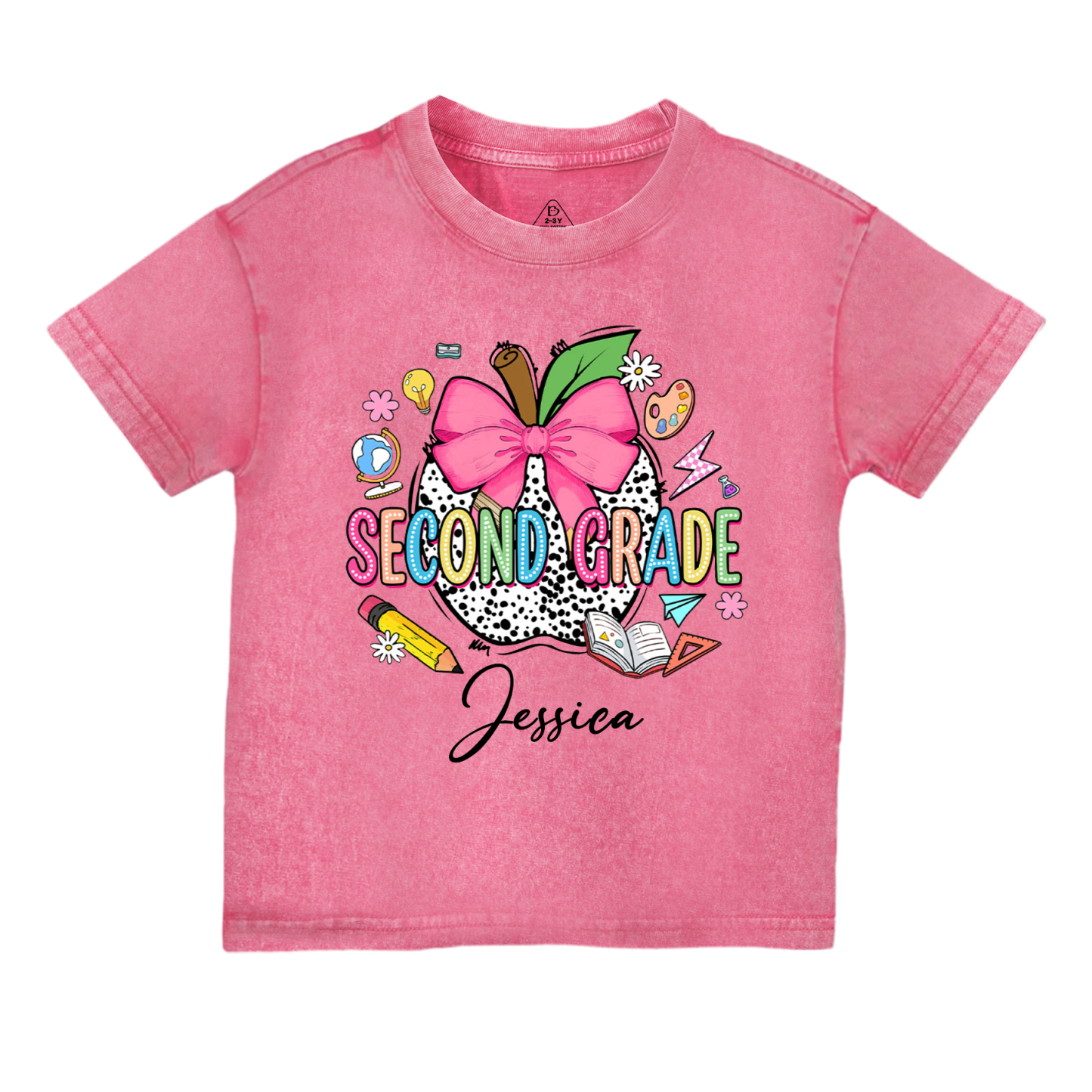 Personalized Grade Gift Pack Toddler&Kids Washed Tees
