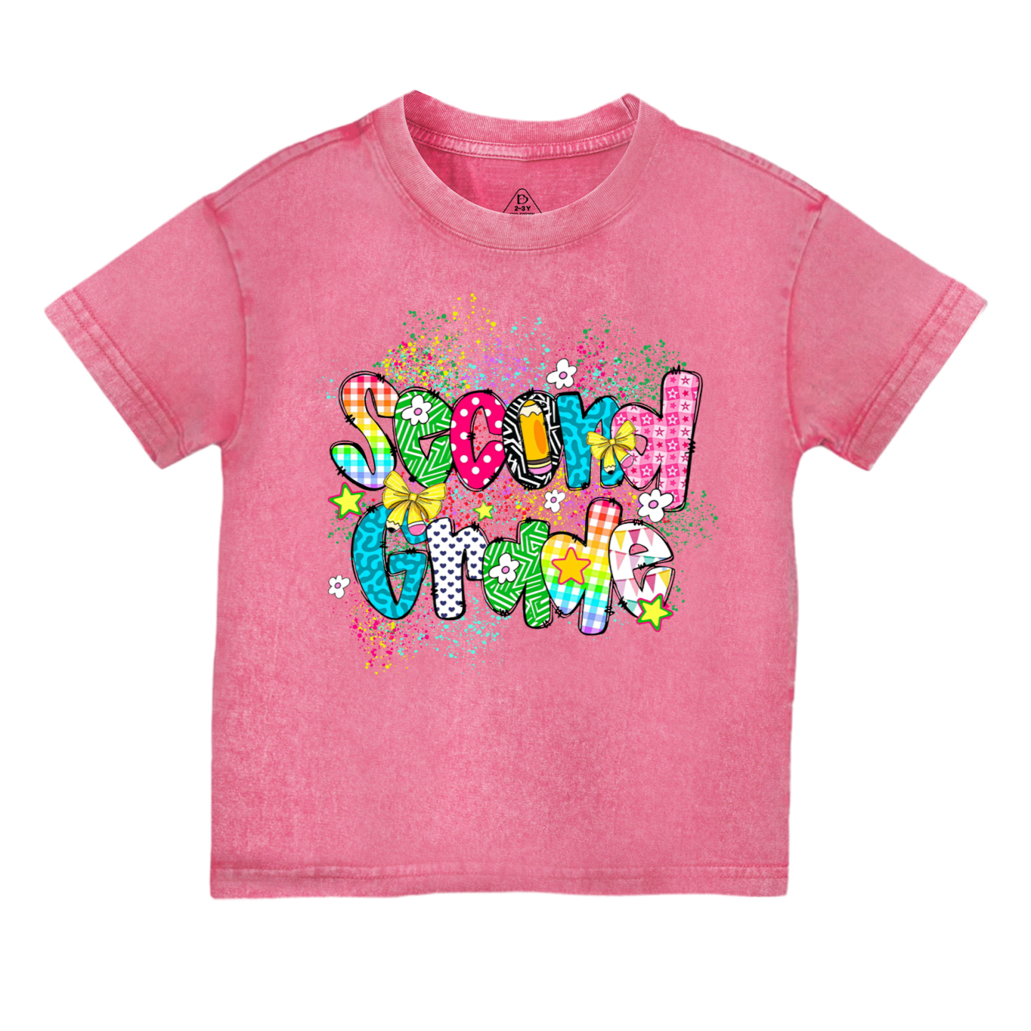 Personalized Ink splash Back To School Toddler&Kids Washed Tees