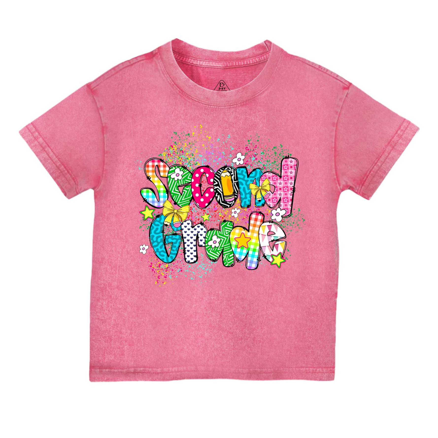 Personalized Ink splash Back To School Toddler&Kids Washed Tees