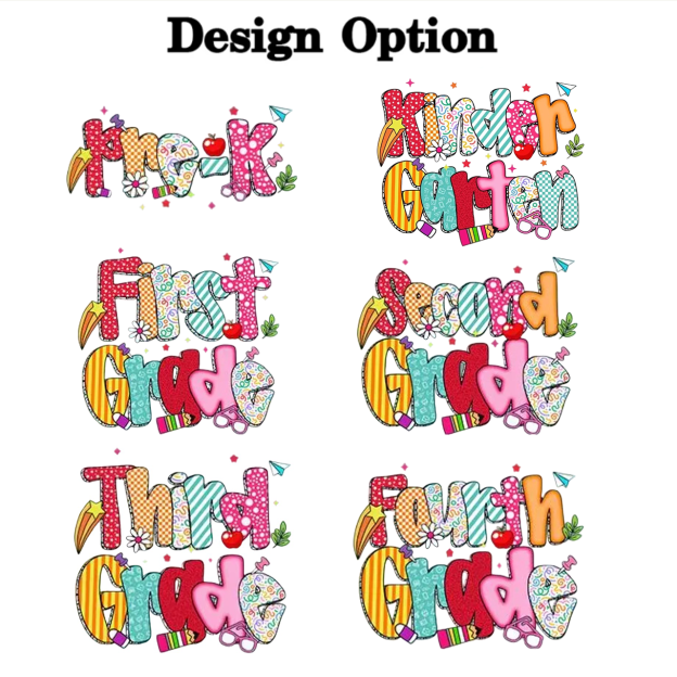Personalized Colorful School Adventures Toddler&Kids Washed Tees