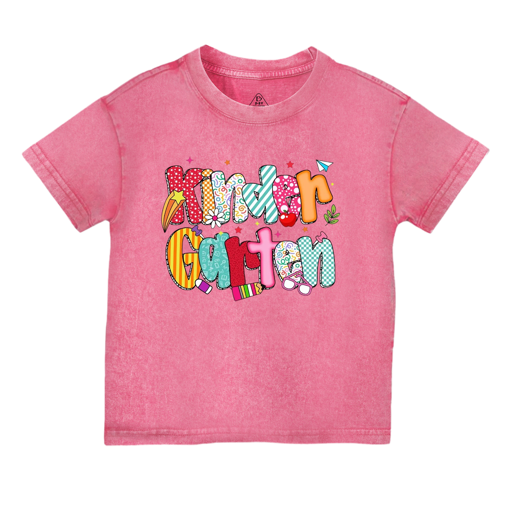 Personalized Colorful School Adventures Toddler&Kids Washed Tees