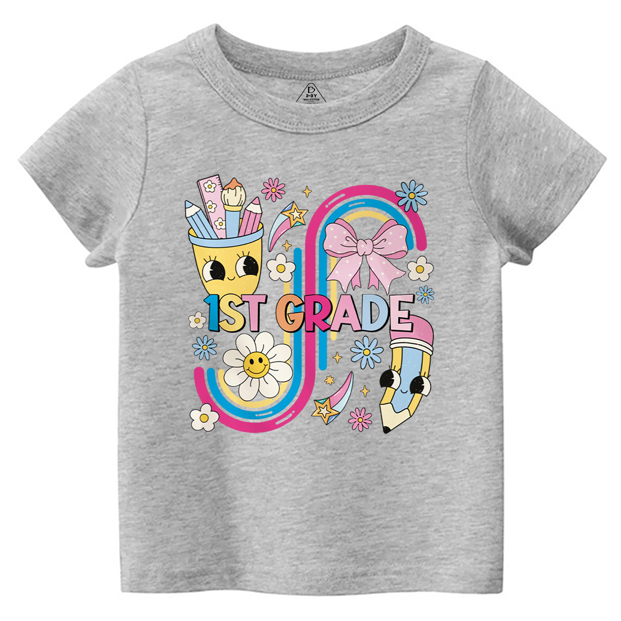Personalized School Days Rainbow Collection Toddler&Kid's Tees Beepumpkin 