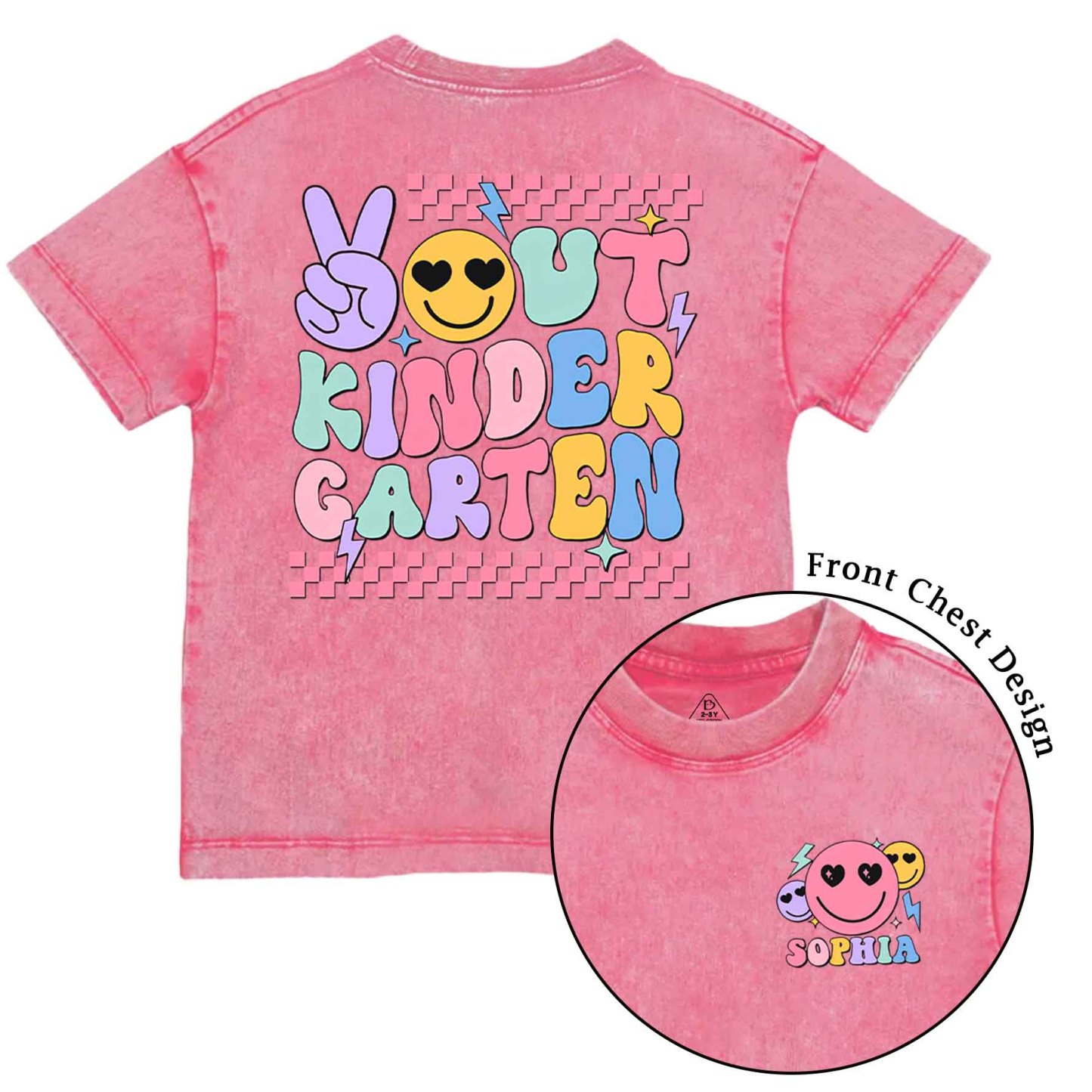 Personalized Kindergarten Graduation Toddler&Kids Washed Tees
