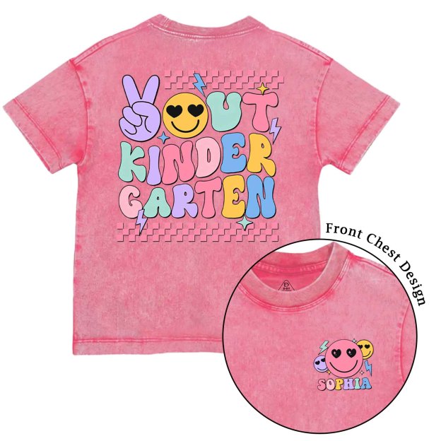 Personalized Kindergarten Graduation Toddler&Kids Washed Tees