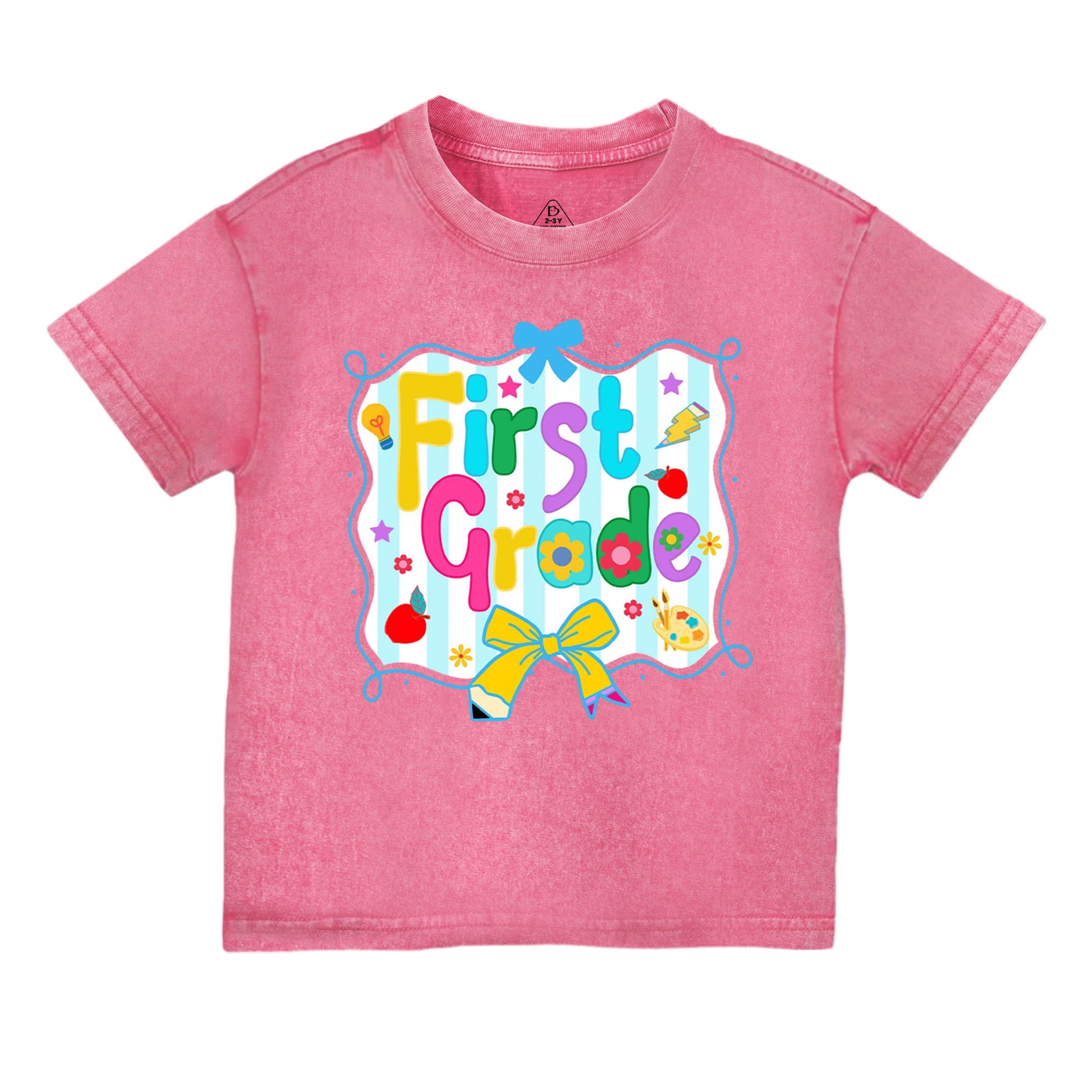 Personalized Blue Gift Bag Toddler&Kids Washed Tees