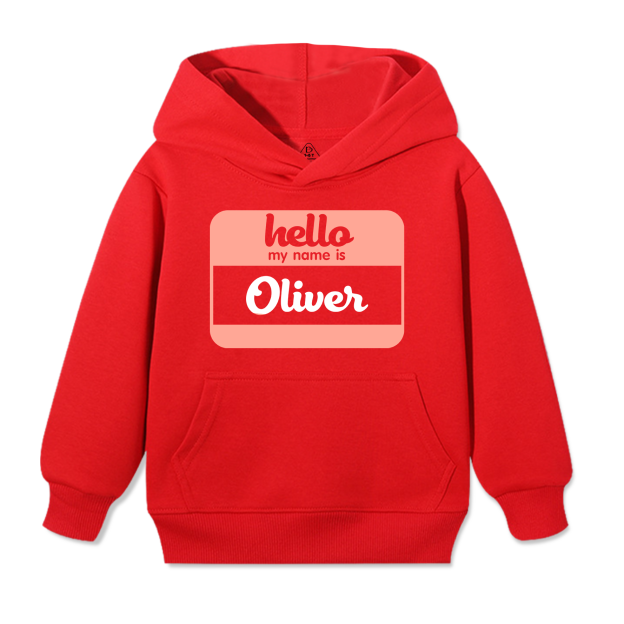 Hello My Name Is Personalized Kid's Hoodies Beepumpkin