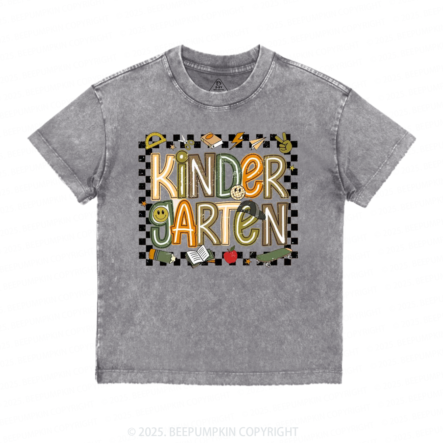 Personalized Back To School Boys Toddler&Kids Washed Tees