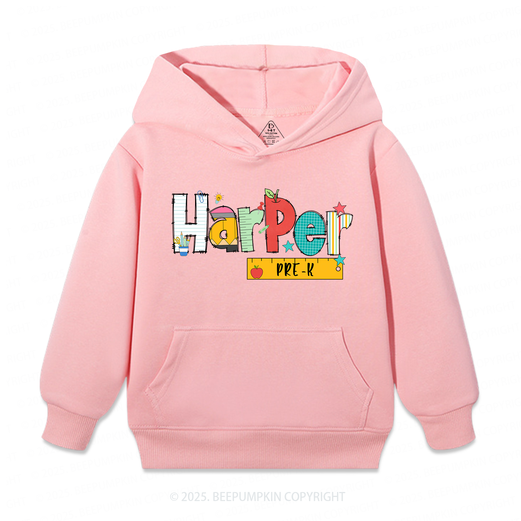 Personalized Alphabet Kid's Hoodies Beepumpkin
