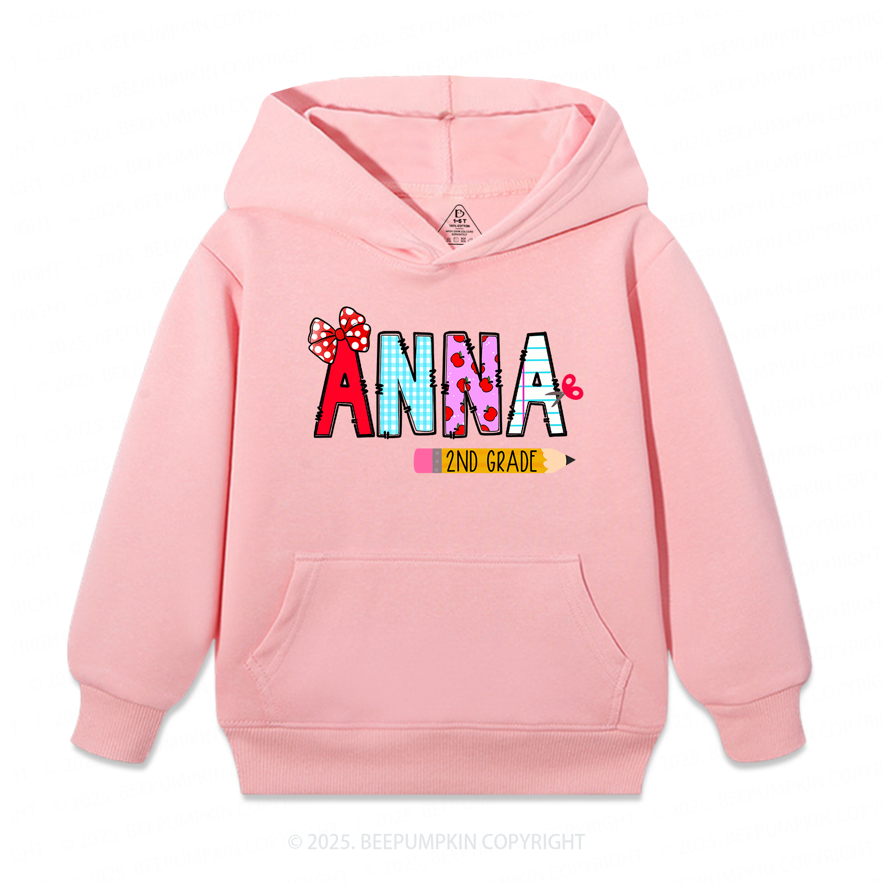 Personalized Name First Day Of School Kid's Hoodies Beepumpkin