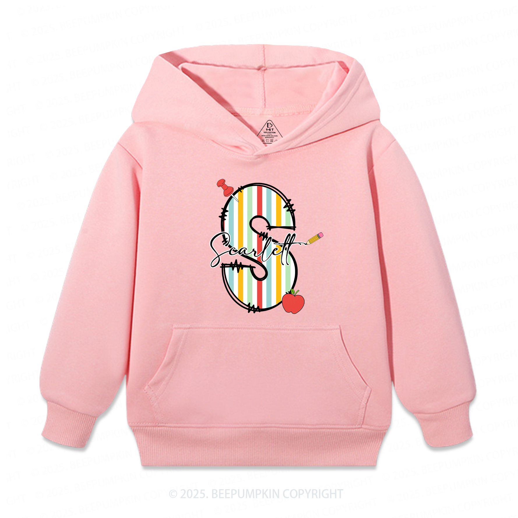Personalized Alphabet Kid's Hoodies Beepumpkin