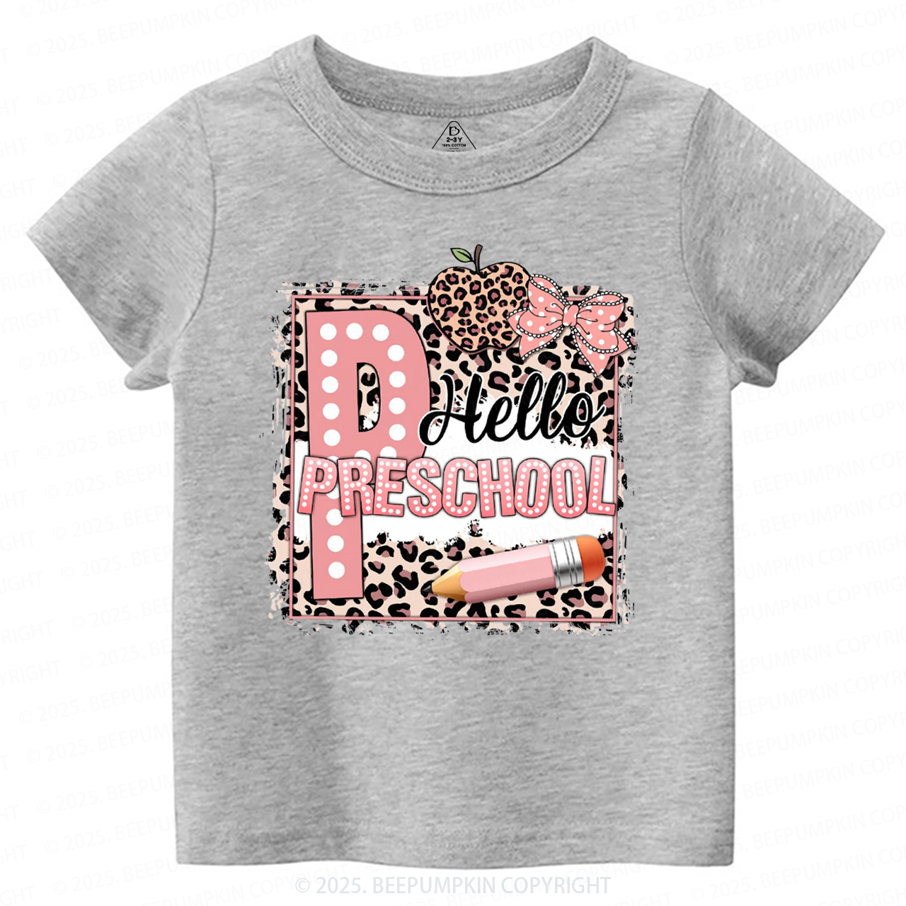 Personalized Leopard Grade Back To School Toddler&Kid's Tees Beepumpkin
