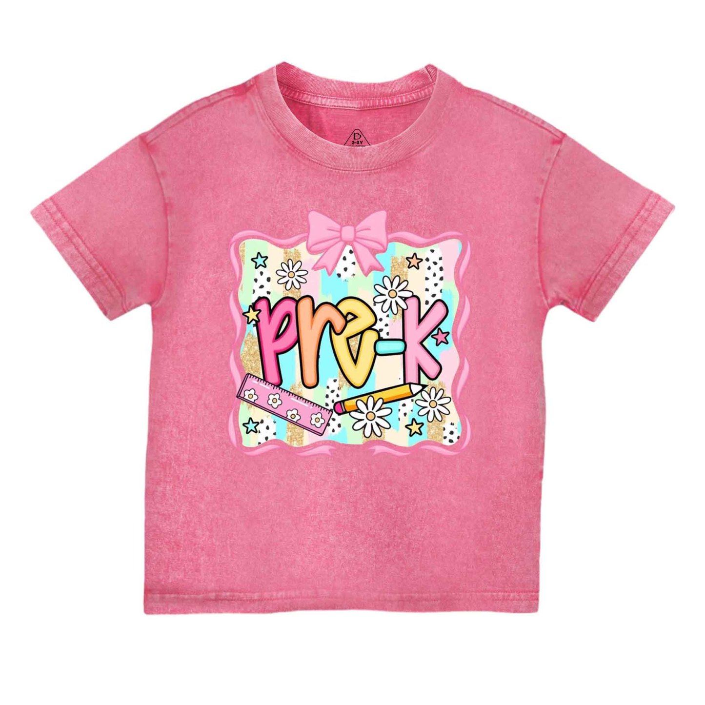 Personalized Color Grade Toddler&Kids Washed Tees