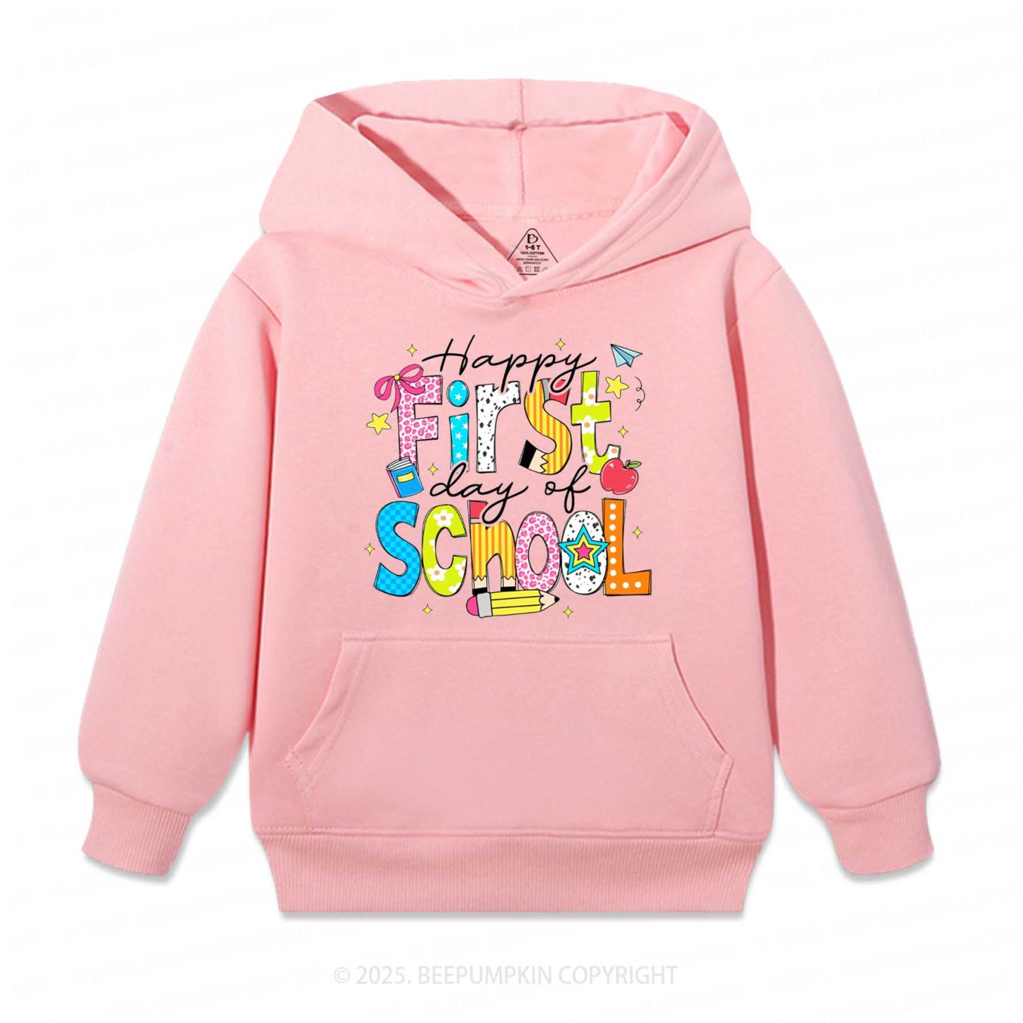Happy First Day Of School Kid's Hoodies Beepumpkin