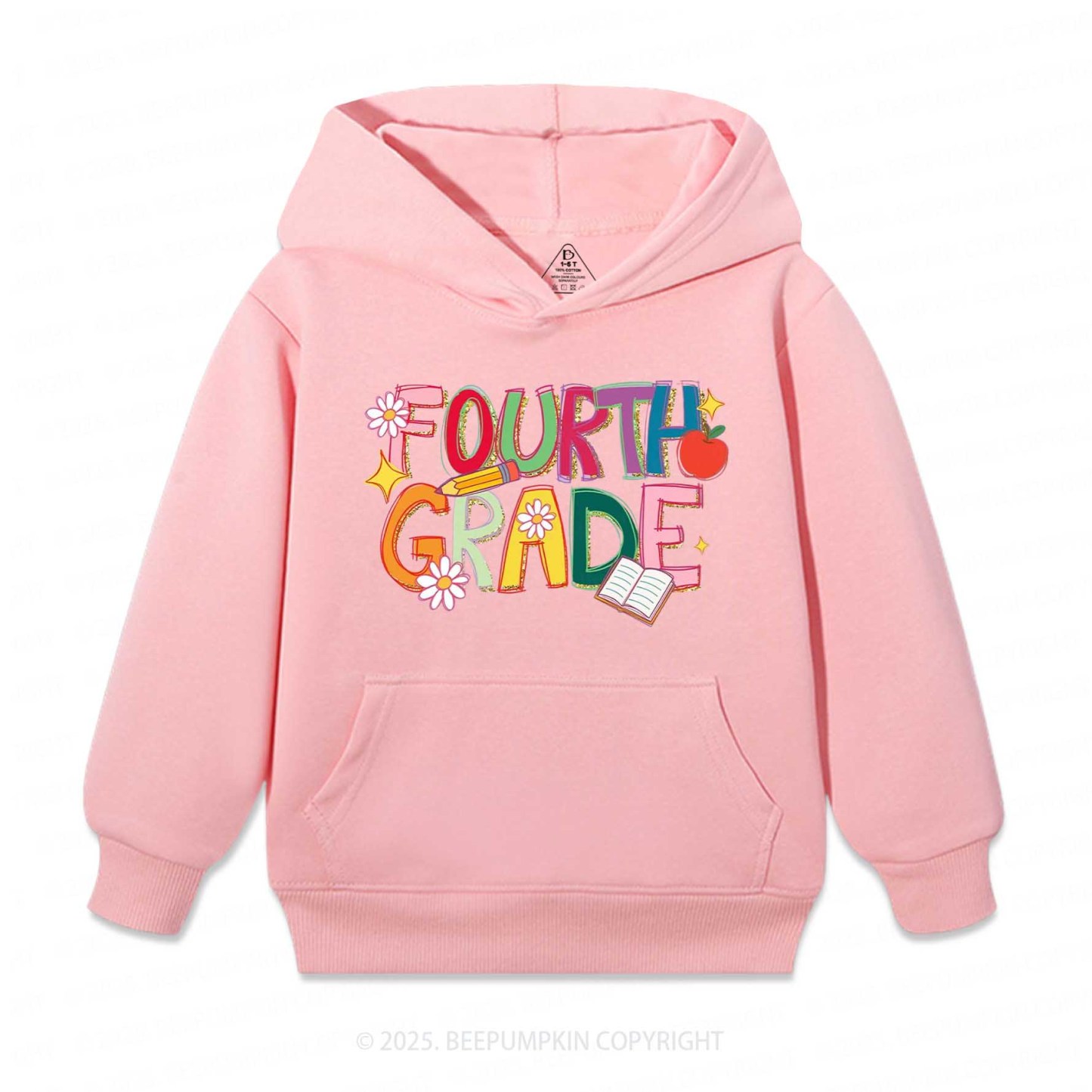  Personalized Girly Floral Kindergarten Neon School Kid's Hoodies Beepumpkin