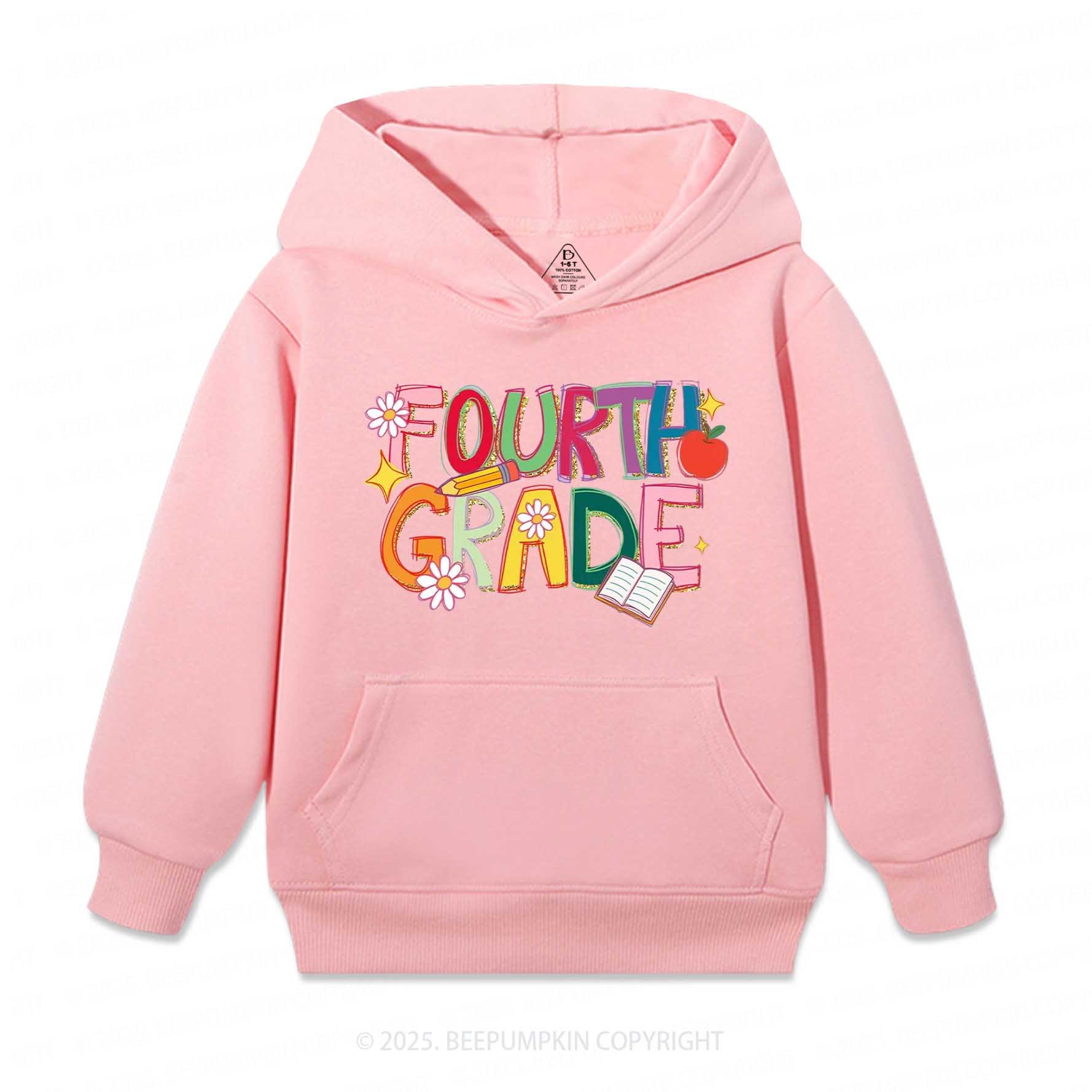  Personalized Girly Floral Kindergarten Neon School Kid's Hoodies Beepumpkin