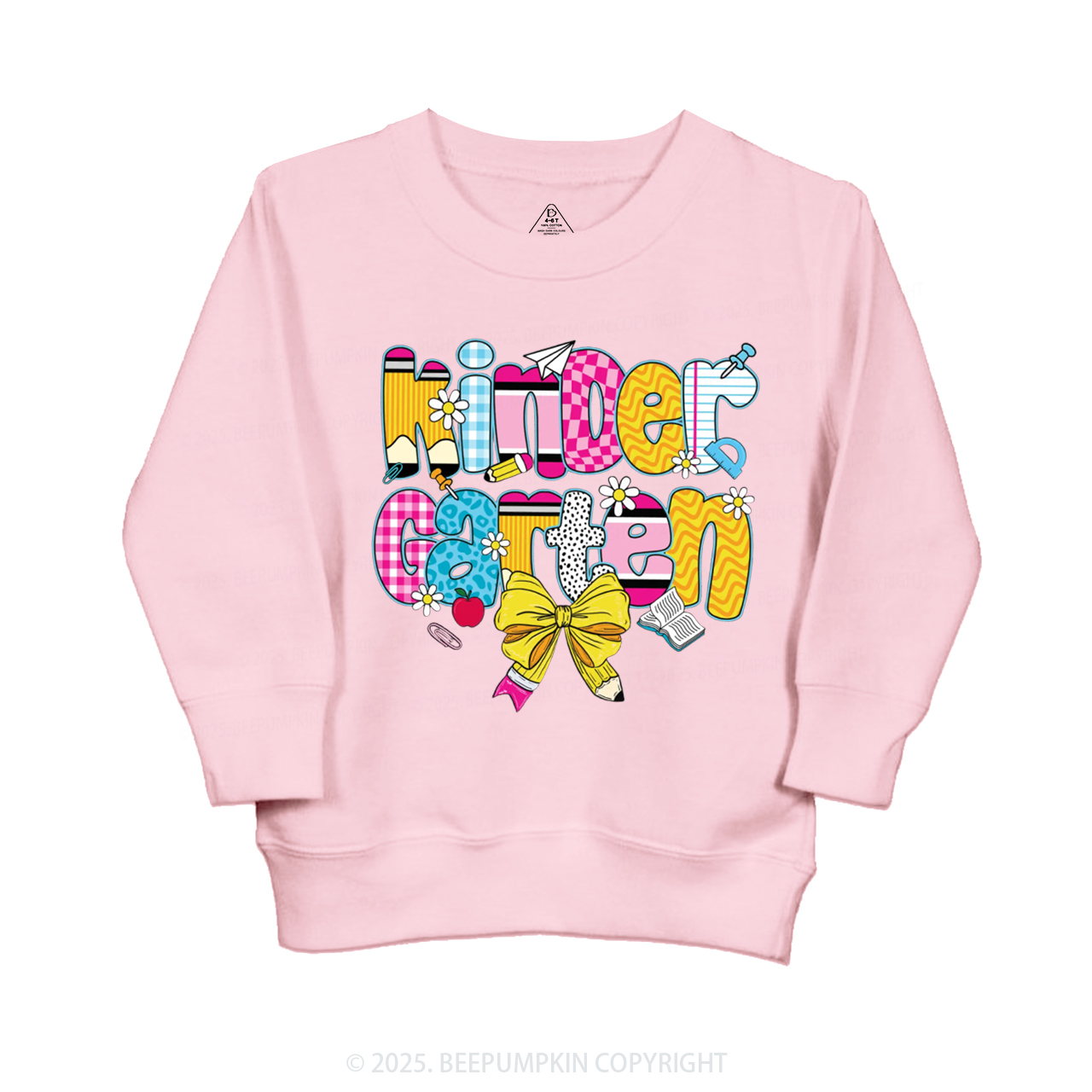 Personalized Checkered Sublimation Kid's Sweatshirt