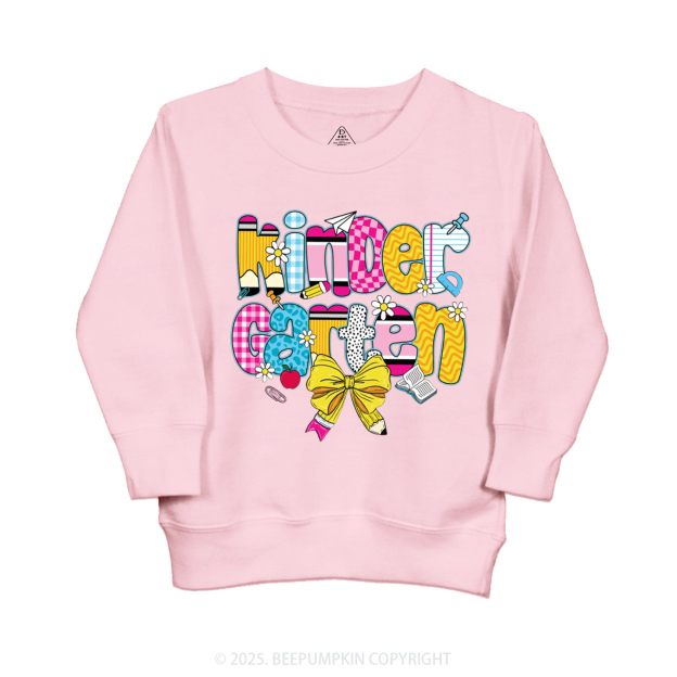 Personalized Checkered Sublimation Kid's Sweatshirt