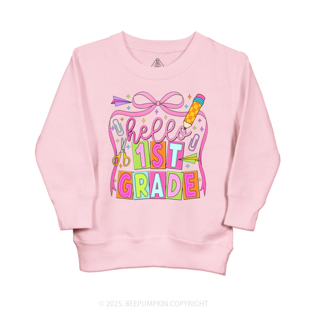 Hello 1st Grade Kid's Sweatshirt