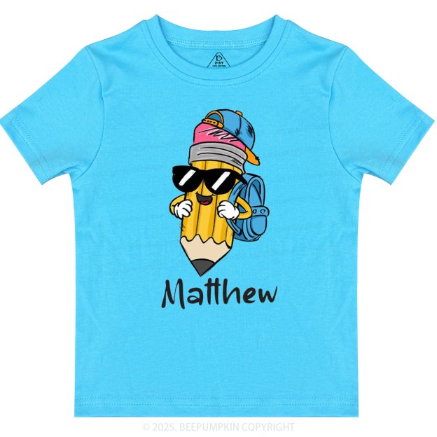 Personalized Boy Girl Pencil Toddler&Kid's Tees Beepumpkin