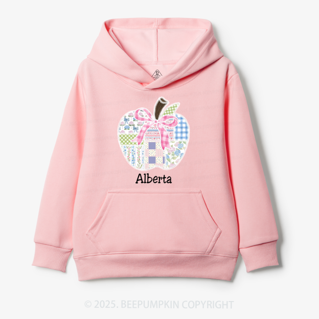 Personalized Lace Apple Name Kid's Hoodies Beepumpkin