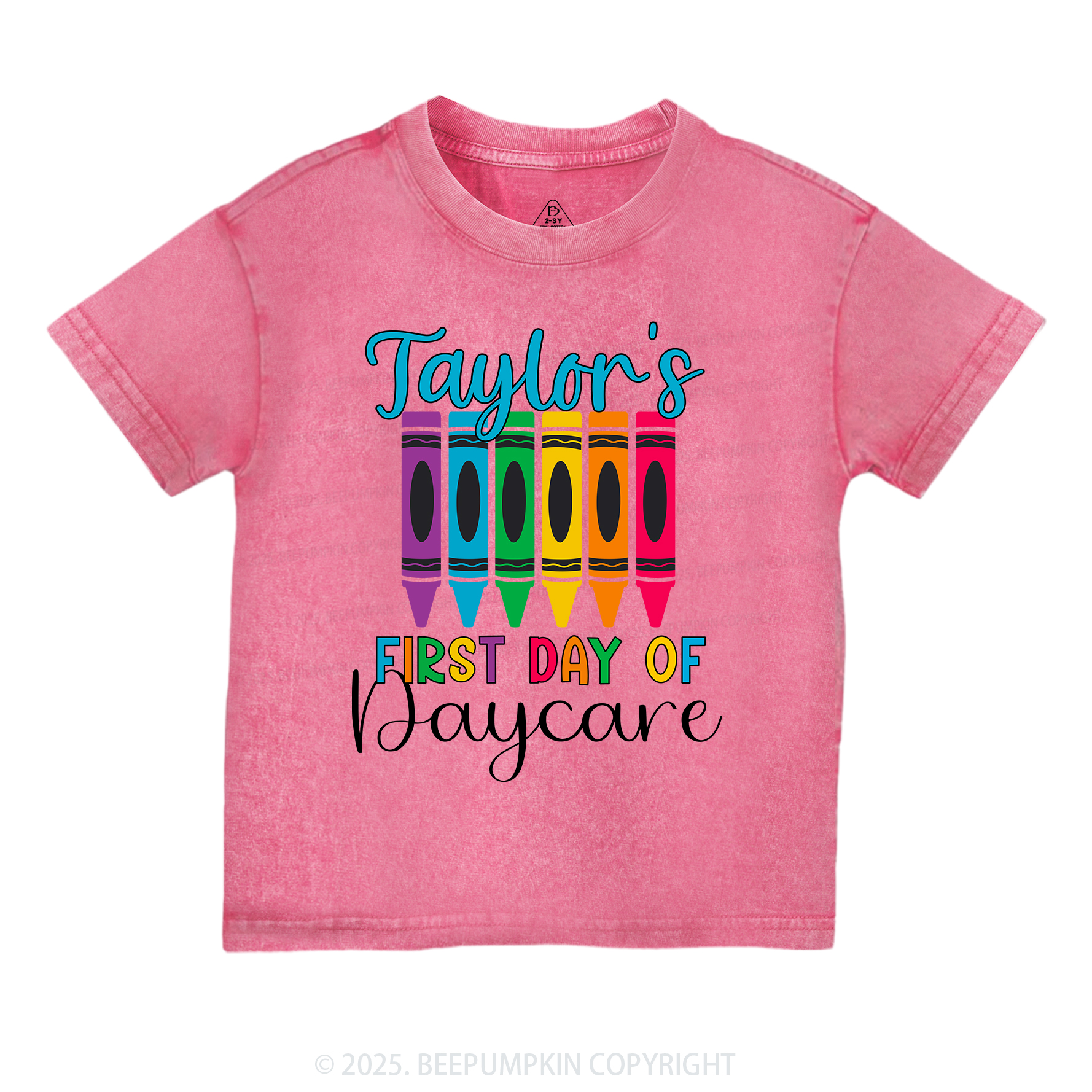My First Day Of Daycare Toddler&Kids Washed Tees