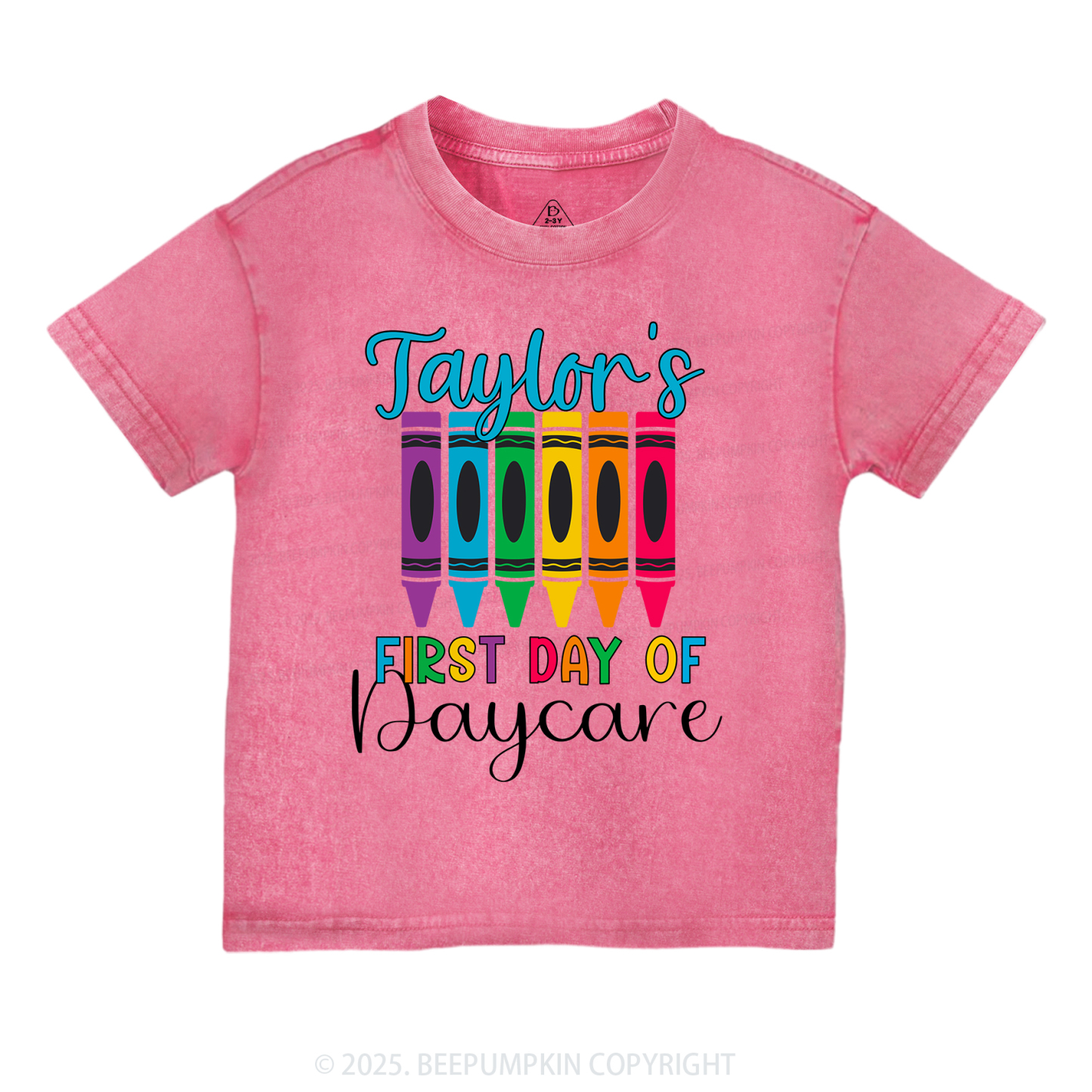 My First Day Of Daycare Toddler&Kids Washed Tees