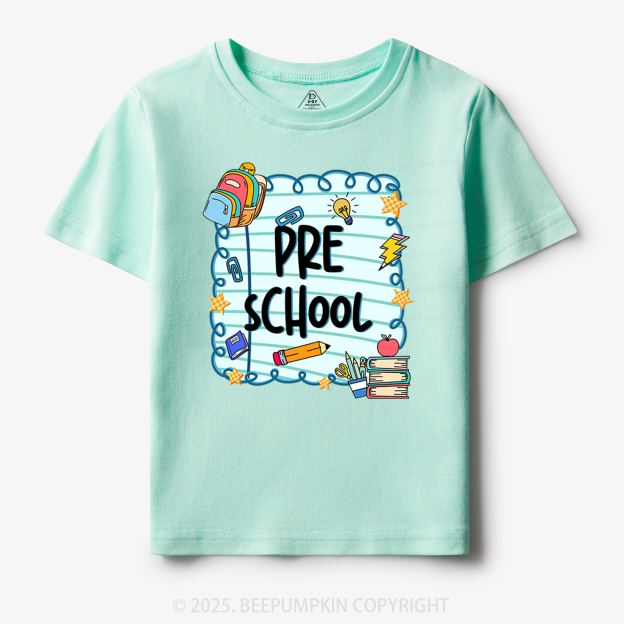 Personalized First Day Of School Toddler&Kid's Tees Beepumpkin