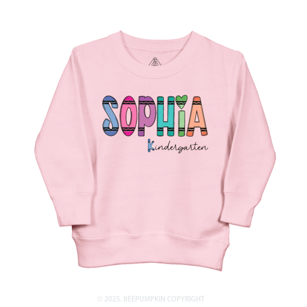 Personalized Colorful Name Magic Kid's Sweatshirt
