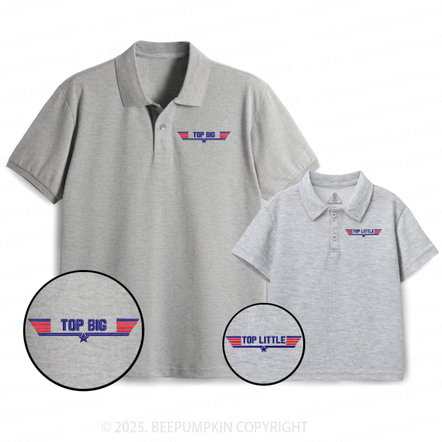 Top Big Dad&Me Matching Polo Shirt Beepumpkin