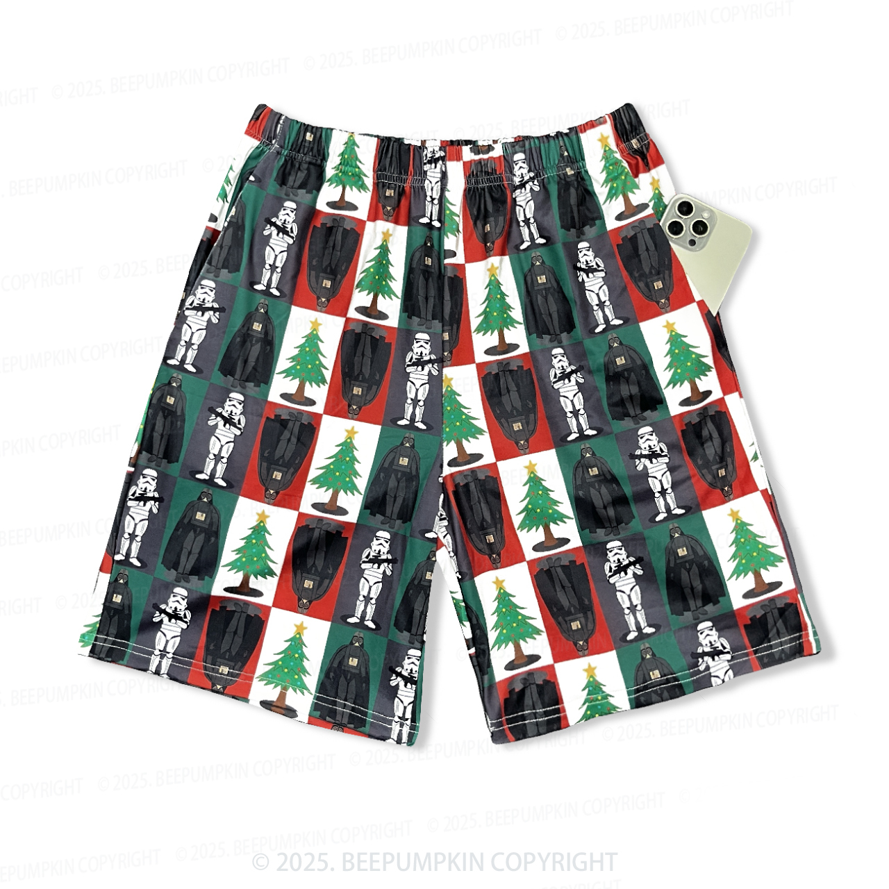 Galactic Holiday Christmas Full Print Shorts With Pockets For Family Beepumpkin
