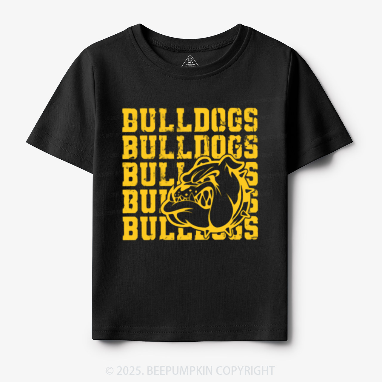 Personalized Bulldogs Mascot Toddler&Kid's Tees Beepumpkin