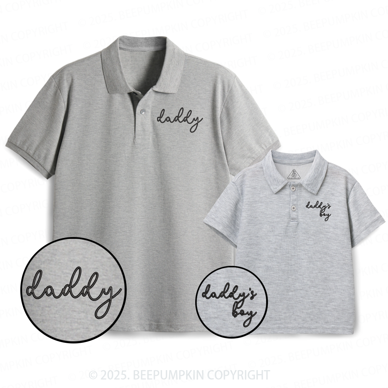 Personalized The Best Gift Dad&Me Matching Polo Shirt Beepumpkin