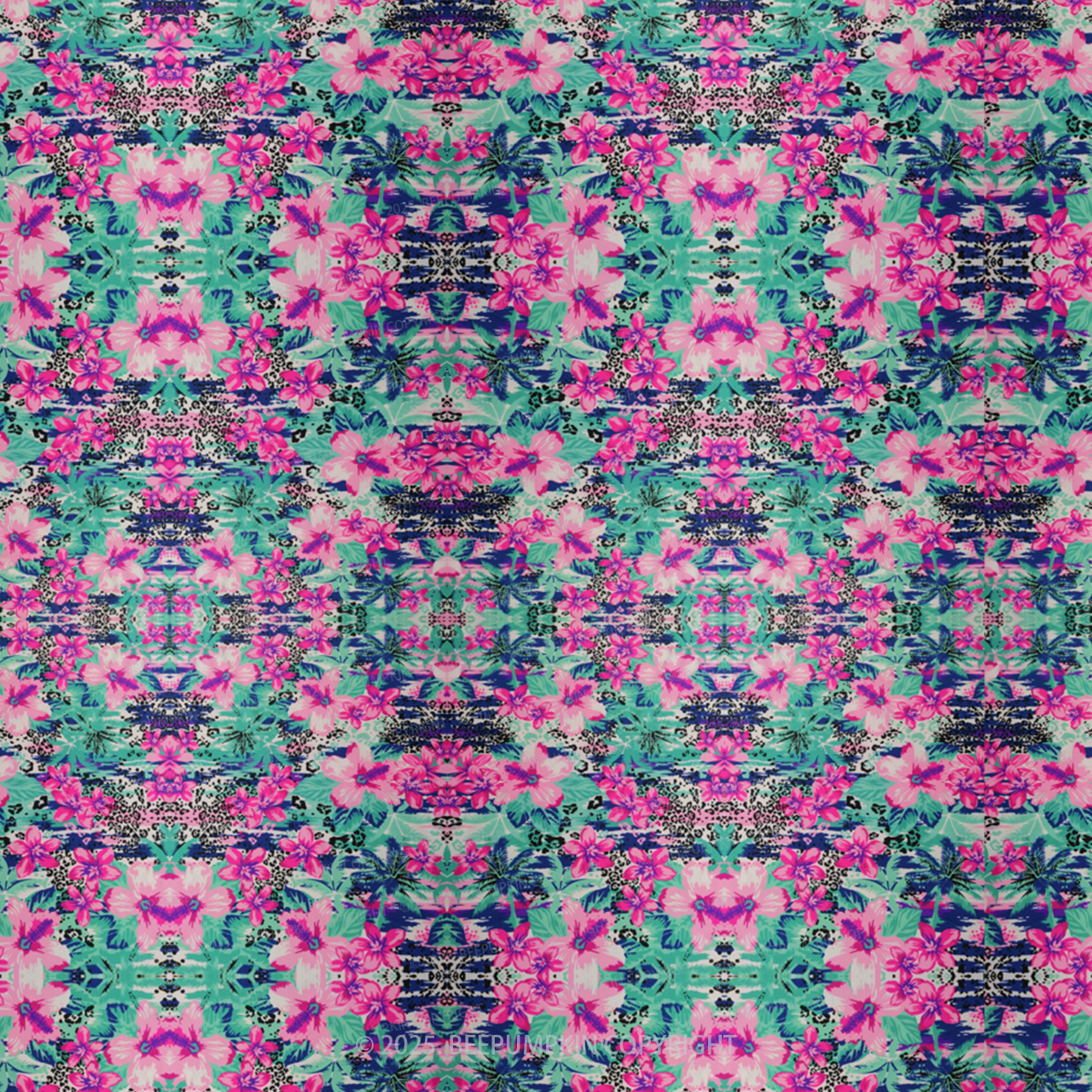 Tropical Symphony Mom&Me Matching All Over Print Dress