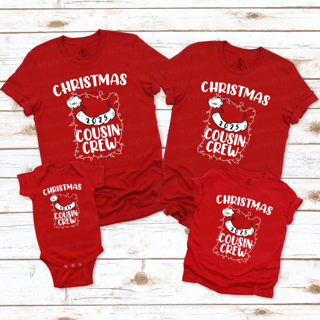 Cousin Crew 2025 Christmas Matching Shirts Beepumpkin