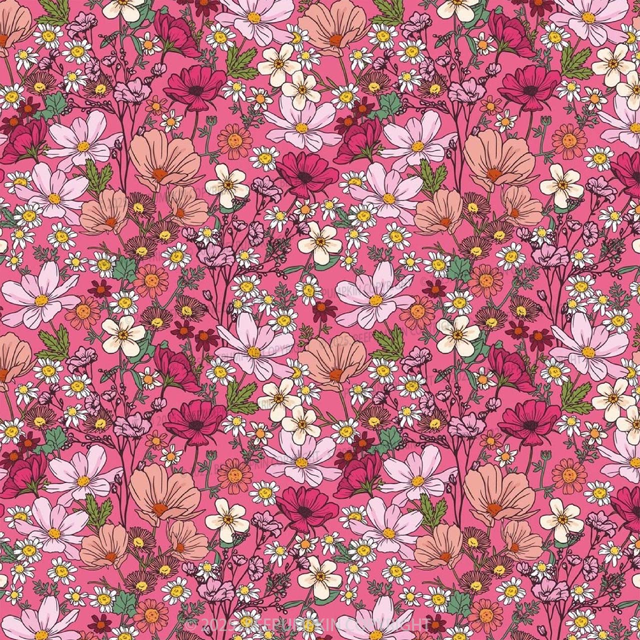 Radiant Petals Mom&Me Matching All Over Print Dress