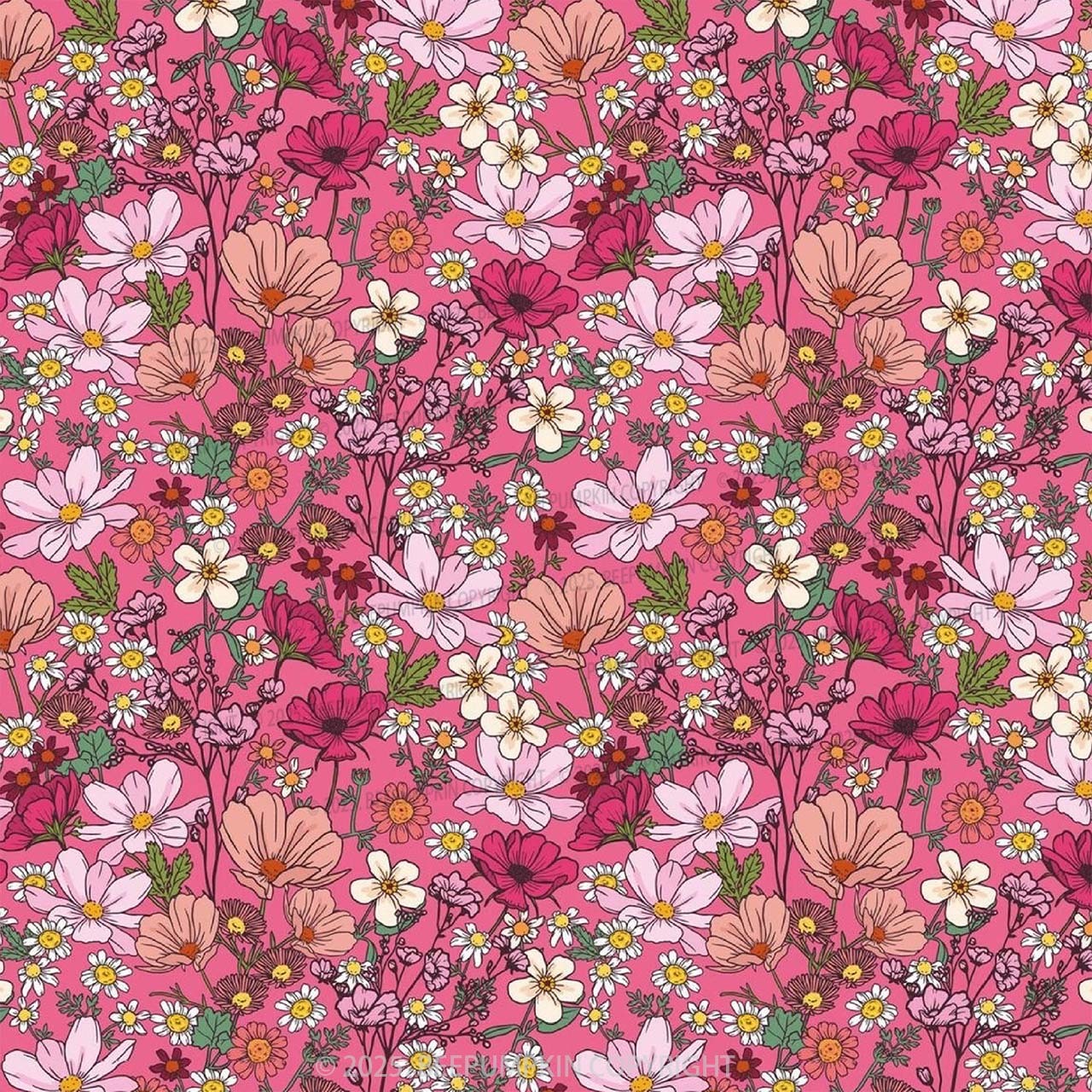 Radiant Petals Mom&Me Matching All Over Print Dress