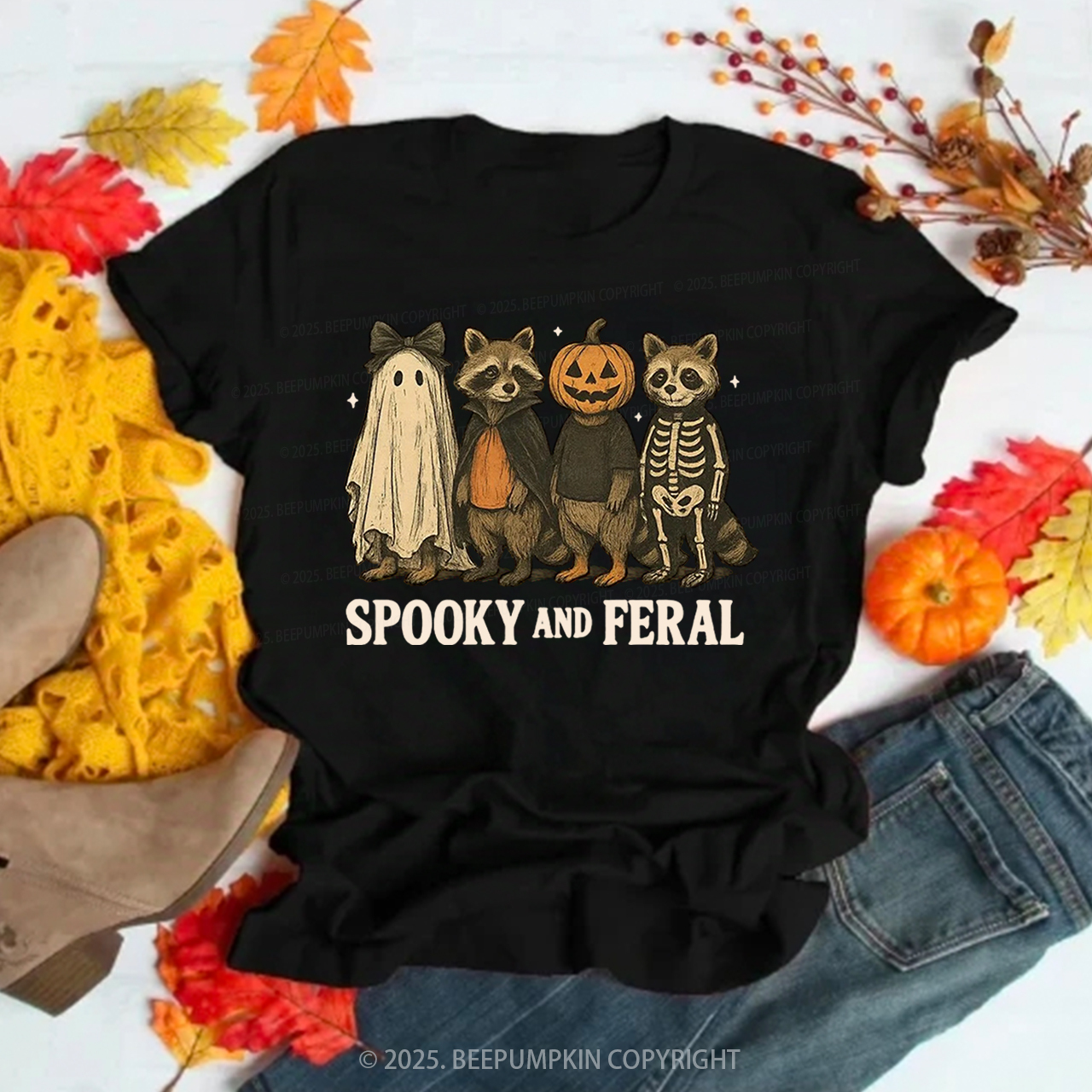  Spooky And Feral Raccoon T-Shirts Beepumpkin
