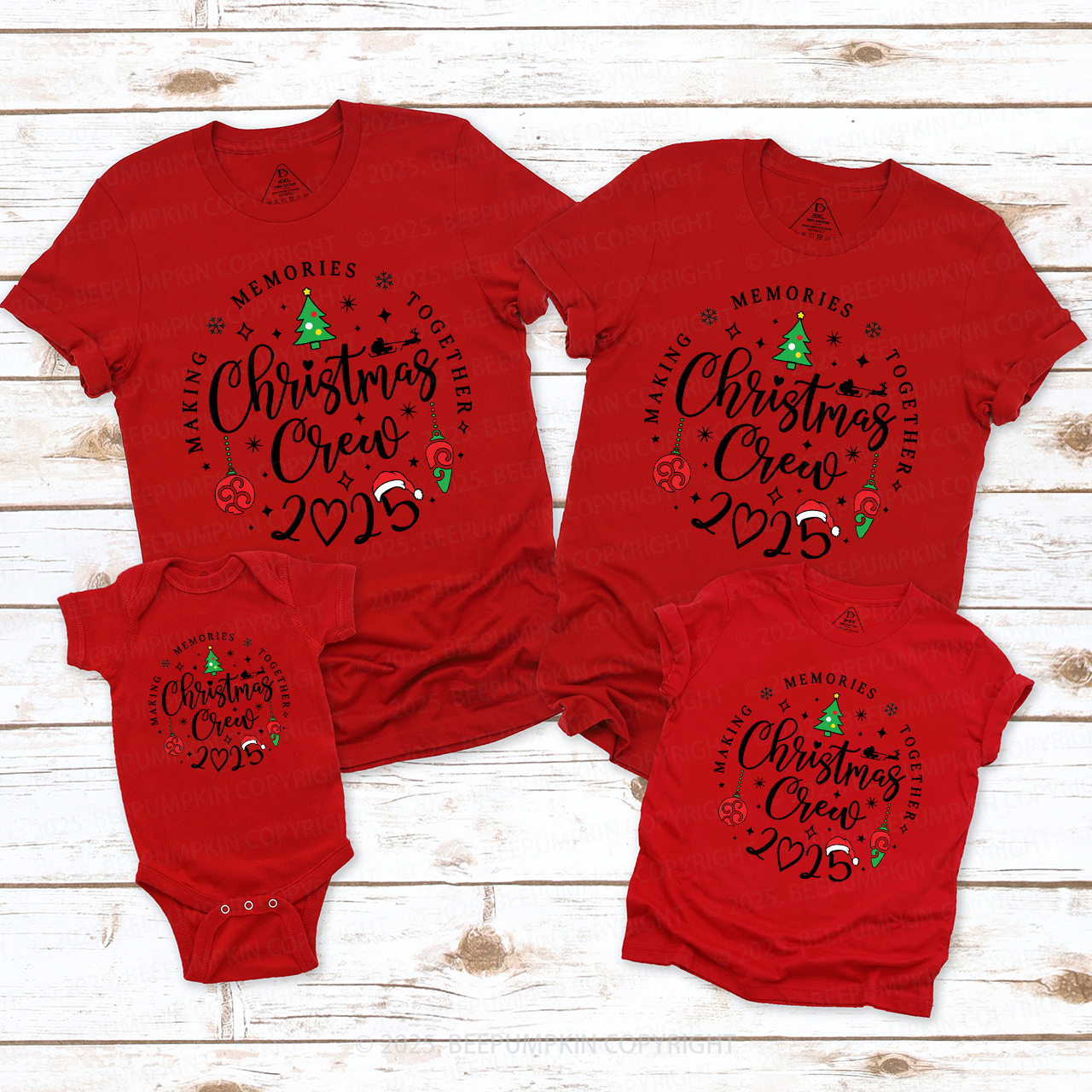 Making Memories Together 2025 Family Christmas Shirts Beepumpkin