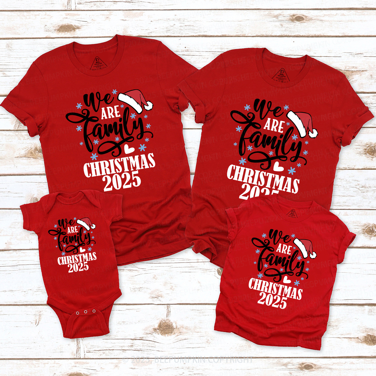 2025 We Are Family Christmas Reunion Matching Shirts Beepumpkin