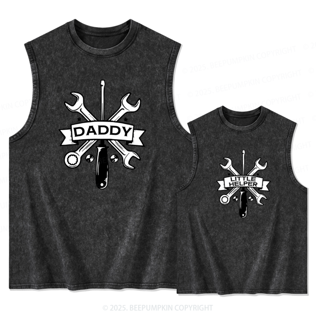 Little Helper Dad&Me Matching Washed Tank Top