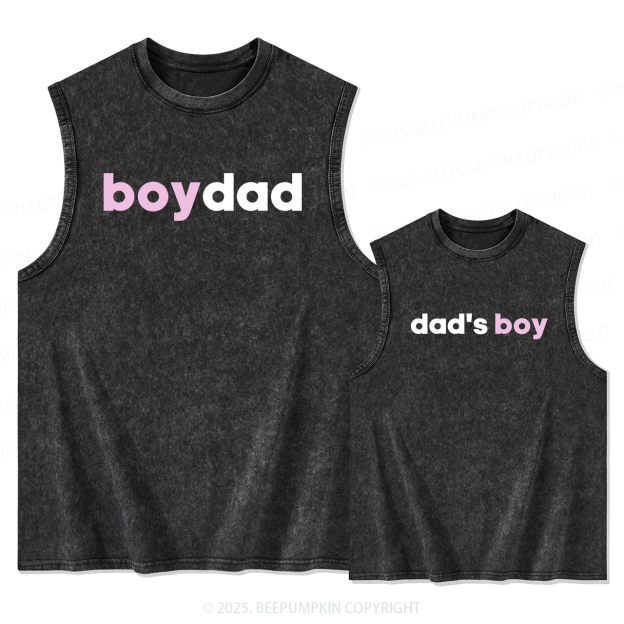 GirlDad BoyDad Dad&Me Matching Washed Tank Top