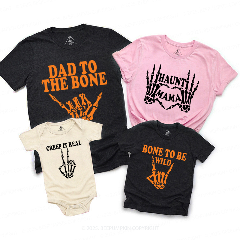 Personalized Love To The Bone Halloween Family Matching Shirts