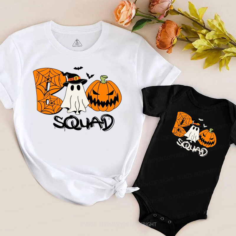 Boo Ghost Halloween Family Matching Shirts