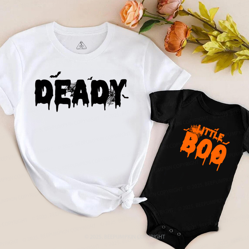 Personalized Deady Mummy Little Boo Halloween Family Matching Shirts