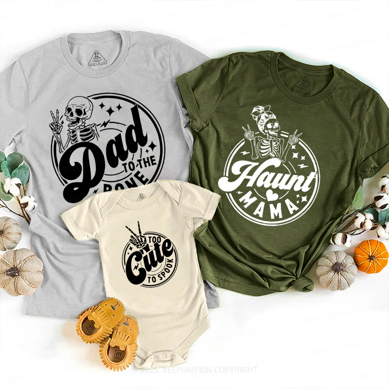 Personalized Skeleton Squad Halloween Family Matching Shirts