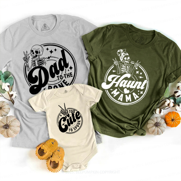 Personalized Skeleton Squad Halloween Family Matching Shirts
