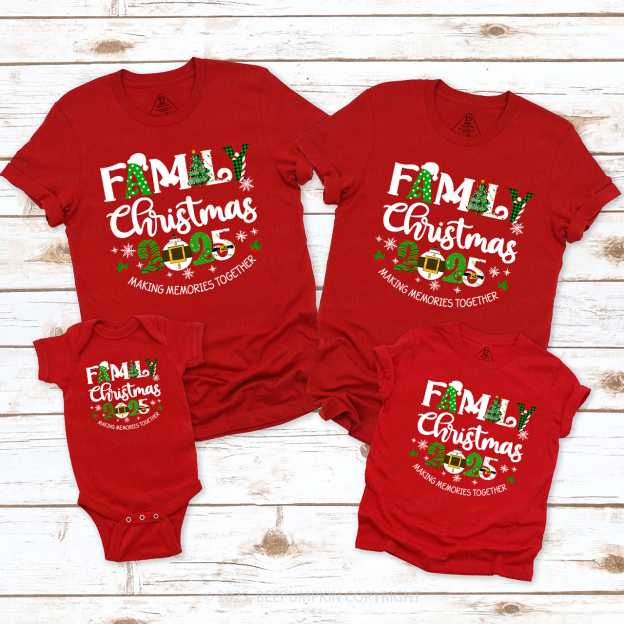 2025 Merry Christmas Squad Light Family Matching T-Shirts
