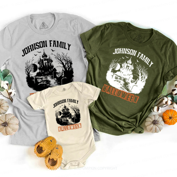 Personalized Halloween Family Name Matching Shirts